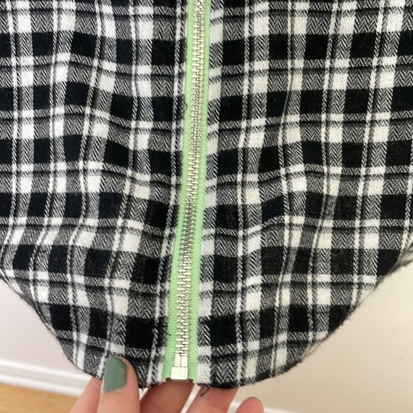 Daisy street plaid contrasting zipper shirt dress - Picture 5 of 6